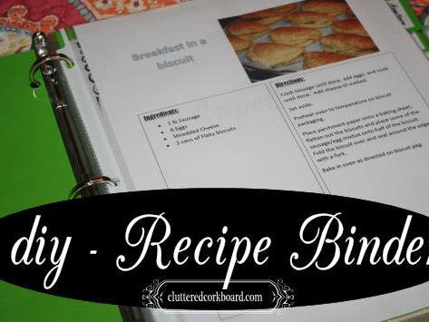 Organize it - Recipe Binder 