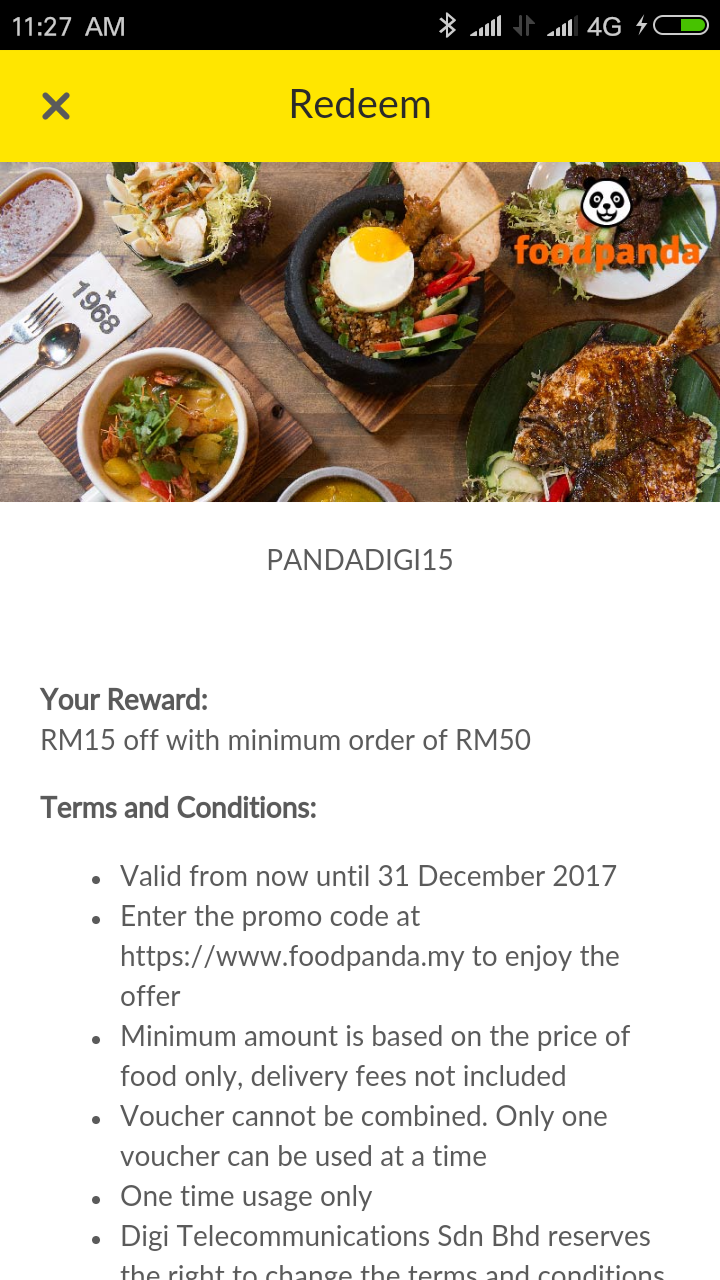 Foodpanda Voucher Code RM15 OFF RM50 Minimum Purchase ...