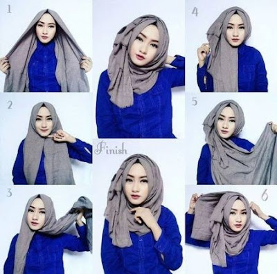 tutorial hijab pesta modern terbaru