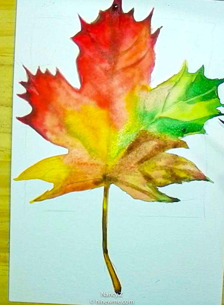 2How to draw an autumn maple leaf step by step #tutorial, come to see my online web class