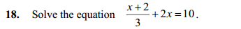Linear equation question