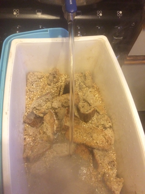 Adding the mash water
