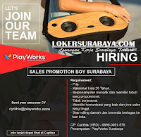 We Are Hiring at PlayWorks Surabaya December 2019