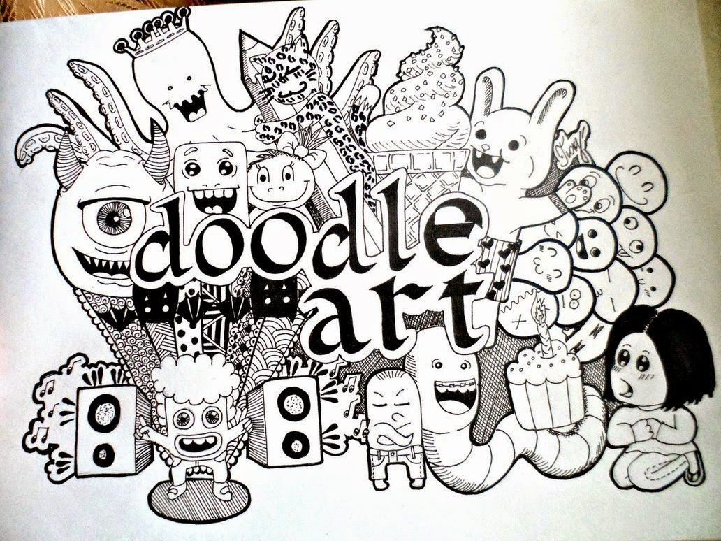 Contoh Gambar Doodle Nama Yang Mudah Ditiru