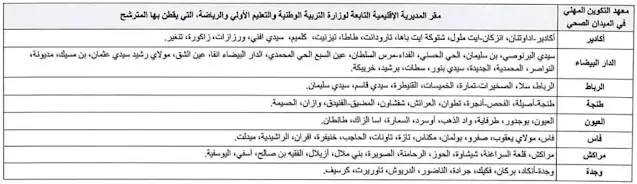 شعبة النقل و الاسعاف الصحي و شعبة مساعد في العلاج