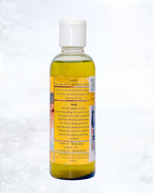 Home Made Ayurvedic Massage Oil For Newborn Babies 100ml.