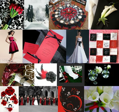 red black and white wedding ideas