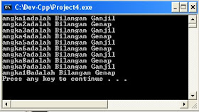 program angka dengan bahasa C++
