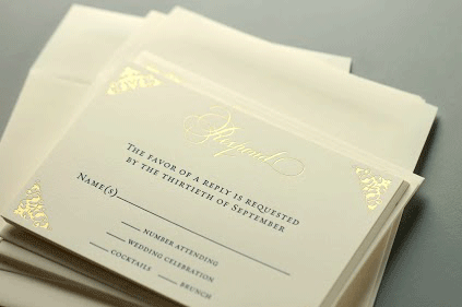 Very elegant wedding invitations