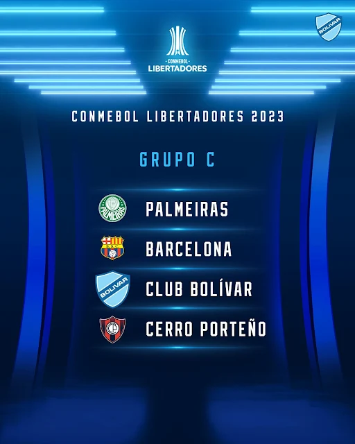 Fixture de Bolivar en el Grupo C Copa Libertadores 2023