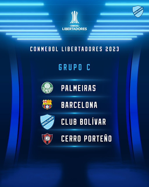 Fixture de Bolivar en el Grupo C Copa Libertadores 2023