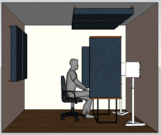 Akustik home studio ukuran kecil