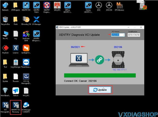 VXDIAG Xentry Diagnosis VCI Recovery Update  2