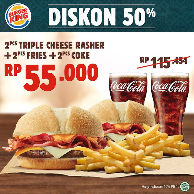 #BurgerKing - #Promo Kupon Diskon 50% Bulan Mei 2019 (s.d 31 Mei 2019)