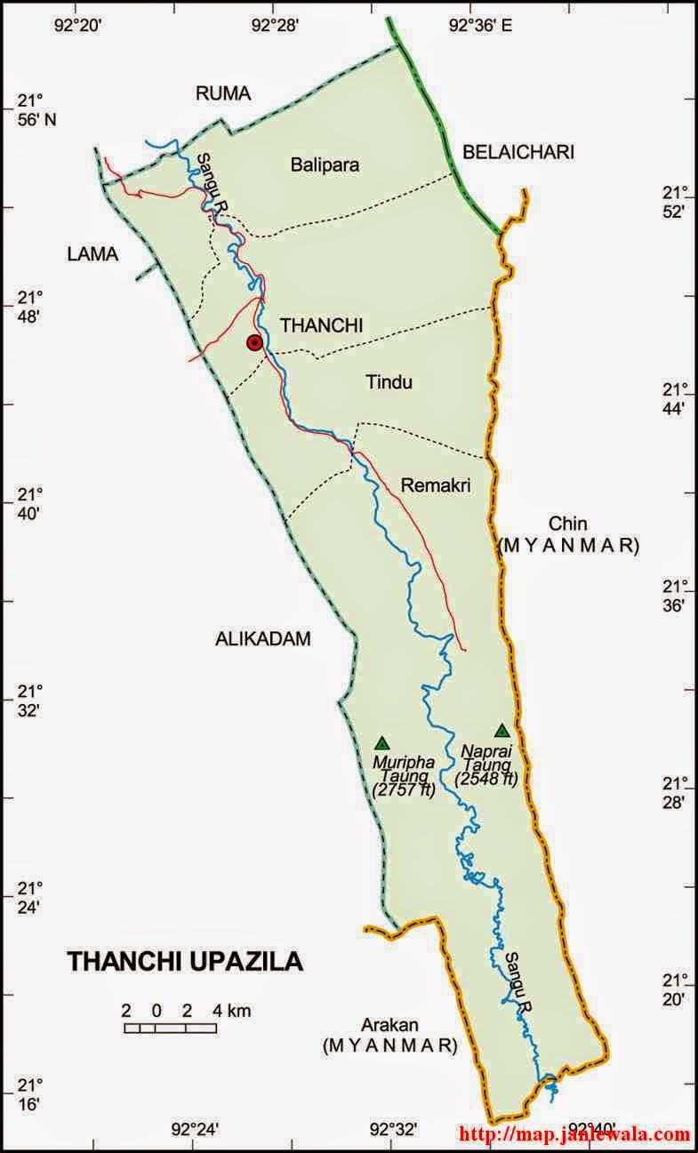 thanchi upazila map of bangladesh