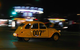 Paris yellow Citroen 2CV James Bond 007