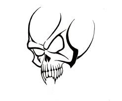 Tribal Skull Tattoo Sketches