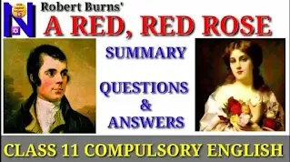 A Red, Red Rose by Robert Burns: Summary |  Questions and Answers | Class 11 English