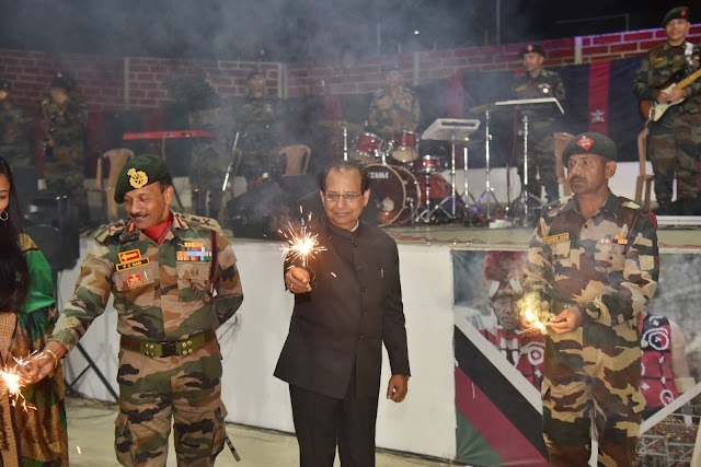 Assam Governor celebrates Diwali with Assam Rifles jawans