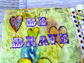 Close up on be brave letters