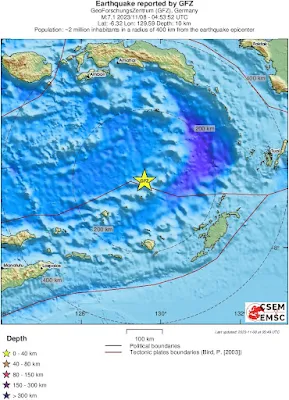 Magnitude 7.1 earthquake strikes off Indonesia’s coast
