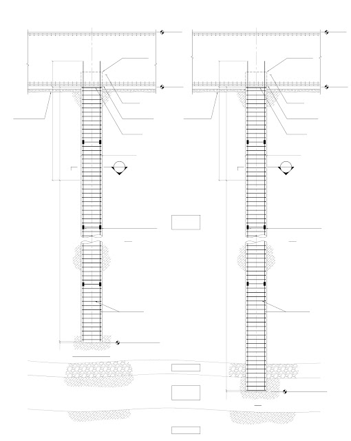 Blueprint of two testing piles of Kingdom Tower, world's tallest building under construction in Jeddah, Saubi Arabia