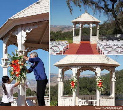 A quick peek outside to see the ceremony gazebo which was pretty on its own 