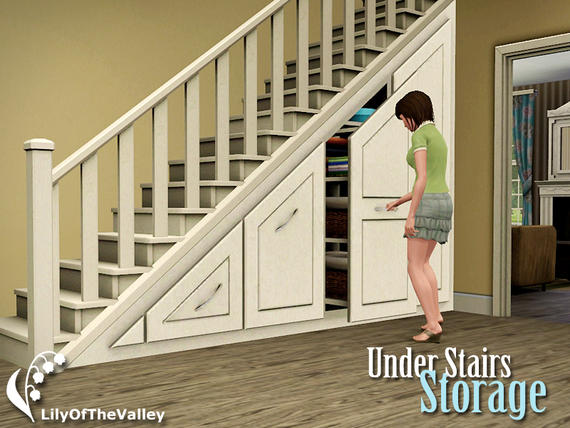 My Sims 3 Blog: LilyOfTheValley's Under Stairs Storage *Free*