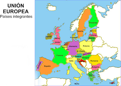 Resultado de imagen de union europea mapa