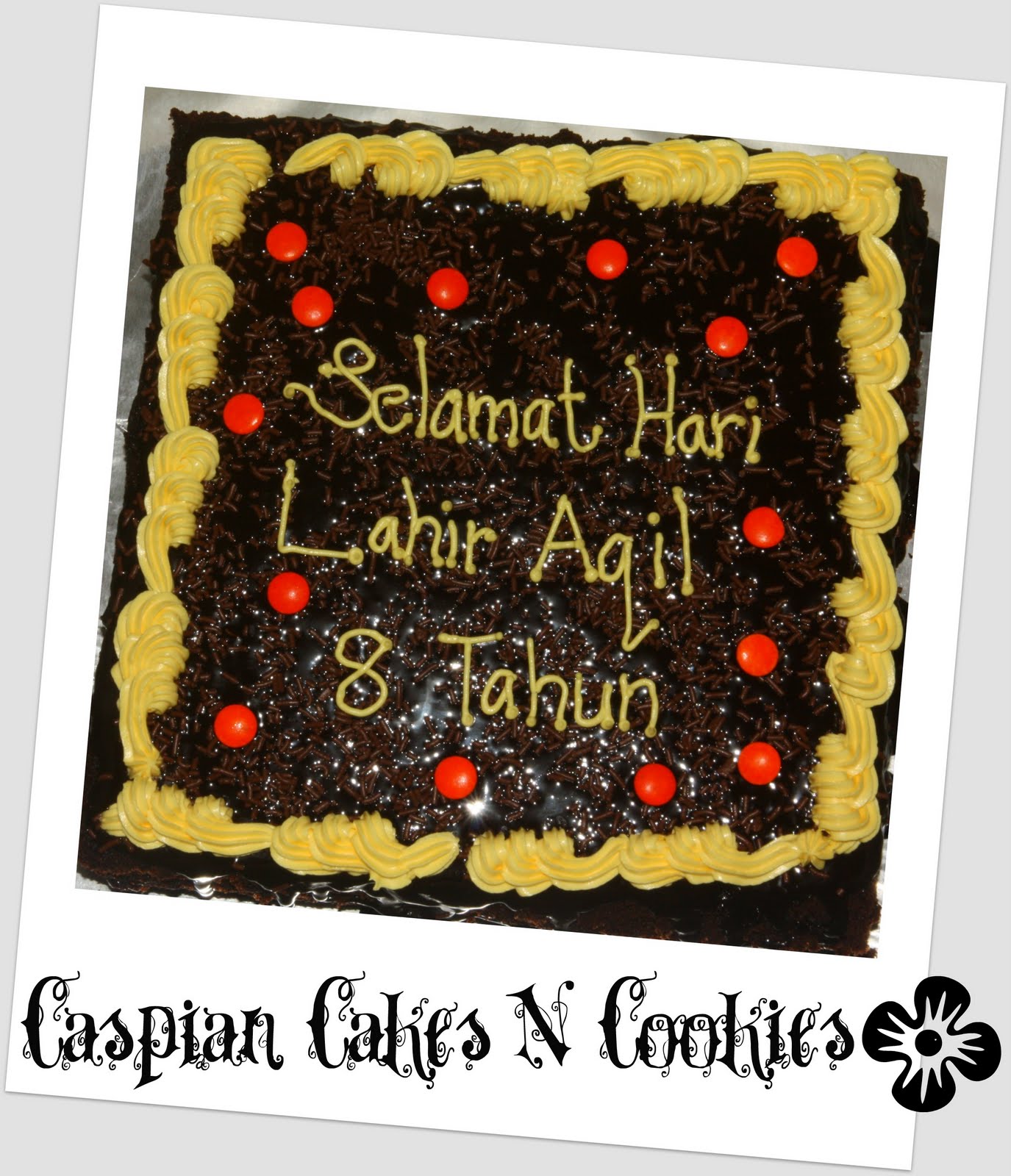 Caspian Cakes N Cookies: Kek Coklat "Moist" dan "Fancy 