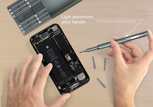 JAKEMY JM-8168 Screwdriver Set 24 in 1 Multi-Purpose Magnetic Precision with Deep Hole Screw Bits 