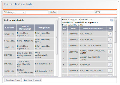 Penentuan kelas mahasiswa - Sistem informasi akademik kampus online