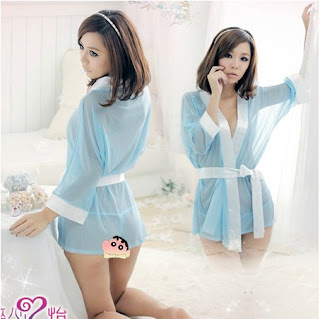 Poly Sexy Kimono KM0008 Blue