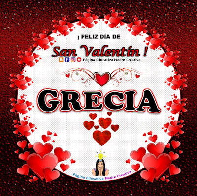 Feliz Día de San Valentín - Nombre Grecia