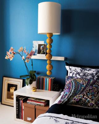 blue bedroom wall photo