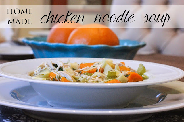 Design Life Diaries: Homemade Chicken Noodle Soup //  Perfect for when you are sick!