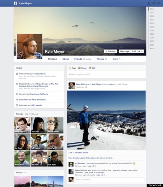 new facebook timeline 2013