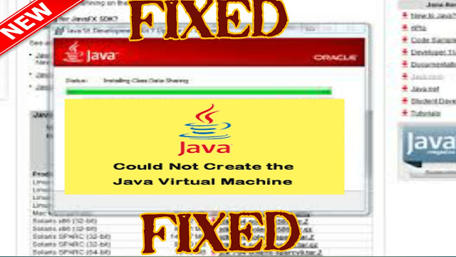 error could not create the java virtual machine,Best way  to  fix resolve could not create Java Virtual Machine?,Can't create Java Virtual Machine A fatal exception has occurred in eclipse?,error could not create the java virtual machine