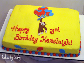 Curious George Birthday Cake on Cakes By Becky  Curious George Birthday