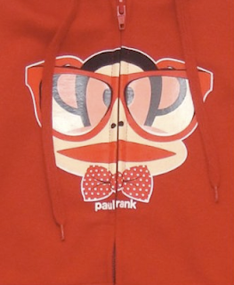 Paul Frank Junior Cloth Discount Best Price Free Shipping Paul Frank Julius Nerdy Professor Drawstring Hoodie Sweater Jacket Top Red Sz Medium