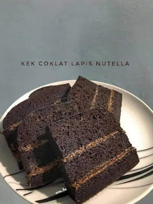 Kek Coklat Lapis Nutella