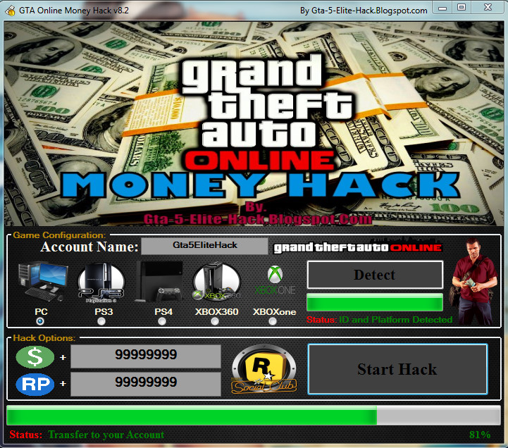 GTA 5 Online Money Hack v8.2 | Infinite Money &amp; RP | ~ Gta ...