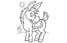 Get free and printable Funny Donkey Coloring Pages