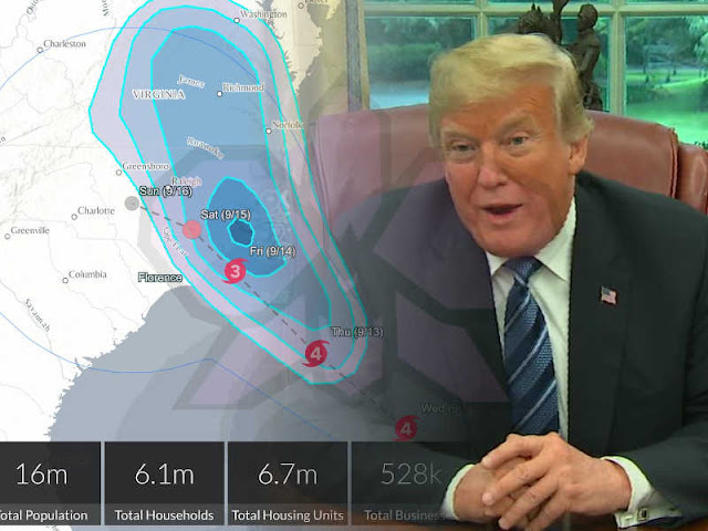 Hadapi Badai Florence, Donald Trump Prioritas Keamanan Warga AS