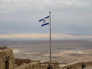 From the top of Masada looking towards the Dead Sea