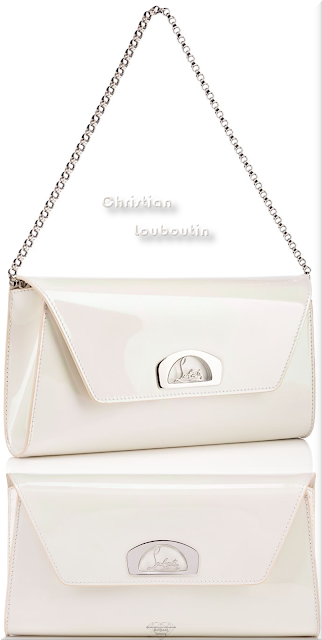 ♦Christian Louboutin white Vero Dodat clutch bag #christianlouboutin #bags #louboutinworld #brilliantluxury