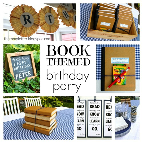 That s My Letter B is for Book Themed Birthday Party 