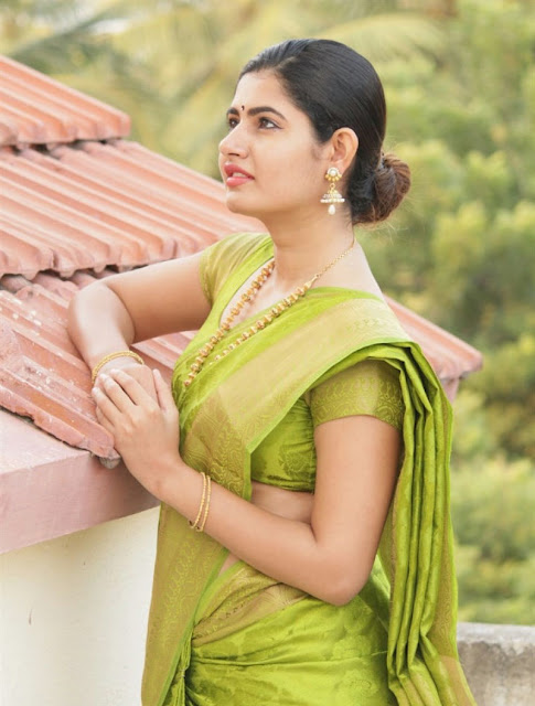 Ashima Narwal spicy image gallery in green saree