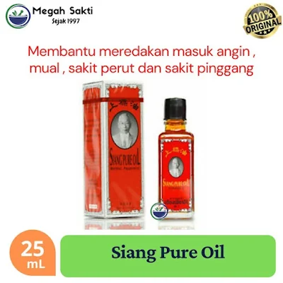Megah Sakti – Minyak angin Siang Pure oil 25 ml