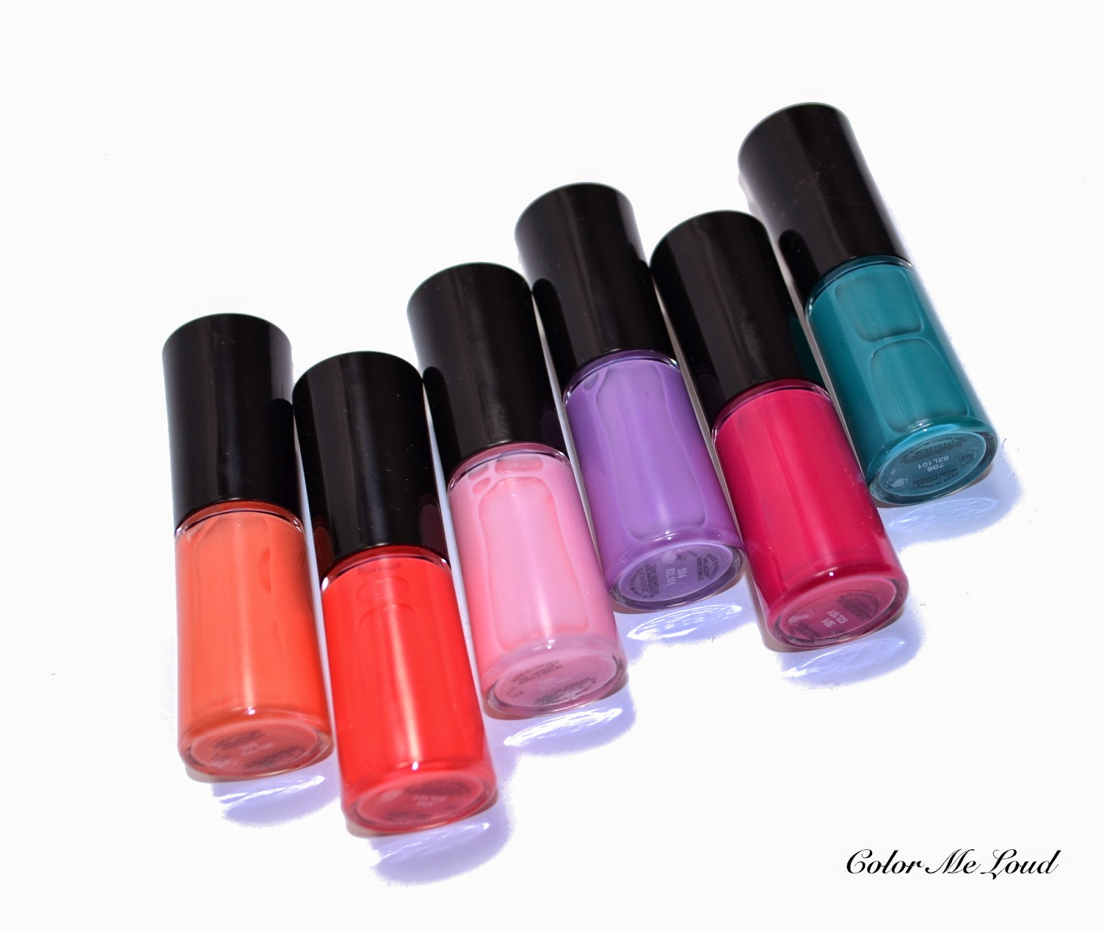 Giorgio Armani Nail Lacquer #300 Pistil, #302 Corallo, #500 Cherryblossom, #501 Bougainville, #504 Lilas and #706 Turquoise from Bright Ribbon Collection for Summer 2014, Review & Swatches